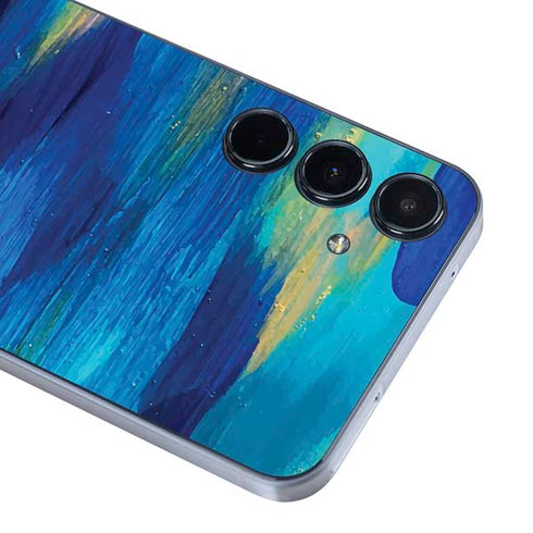 Ocean Blue Brush Stroke by Etta Vee Galaxy A36 5G Skin